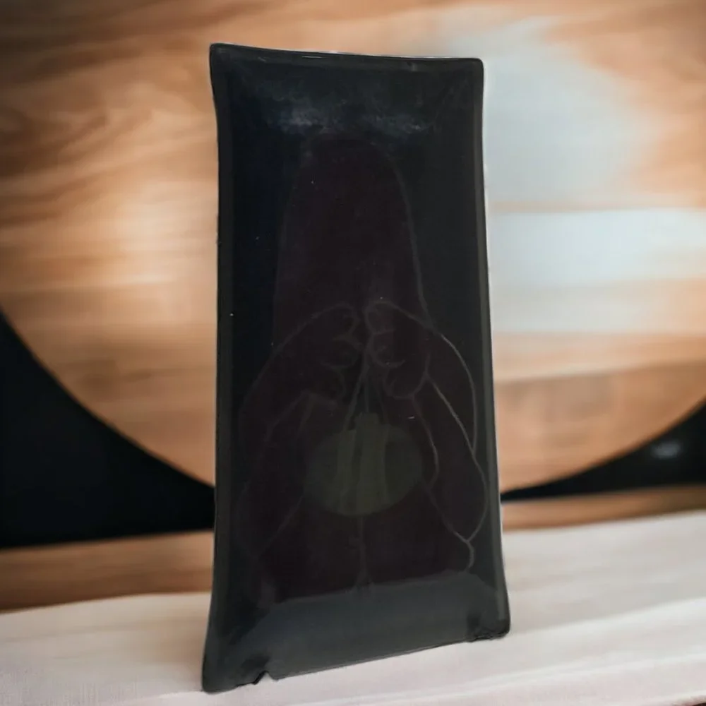Humourous Smoked Glass Ashtray 